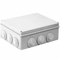 Коробка распаячная пылевлагозащитная с эластичными мембранными вводами с уплотнительным шнуром УПр 240x190x90