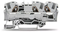 Клемма 3-пров. 6мм.2 (сер.) WAGO 2006-1301