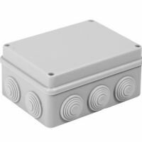 Коробка распаячная пылевлагозащитная с эластичными мембранными вводами с уплотнительным шнуром УПр 150x110x70
