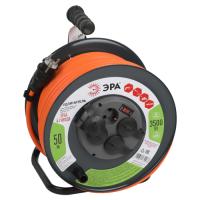 Удлинитель силовой ЭРА RMx-4es-3x2.5-50m-IP44 на мет. кат. с/з с выкл. 4 розетки 50м ПВС
