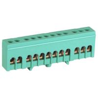 Шина ЭРА NO-224-104 "ноль" PE земля в изолированном корпусе на DIN-рейку ШНИ-6х9-12-Д зеленый