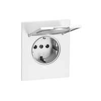 Роз. 16А с з/шт з/к с/у б/рамки IP20 QUATTRO ARCTIC WHITE UNIT (10)