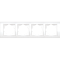 Рамка "ZERA" белая 4-х гориз EGP