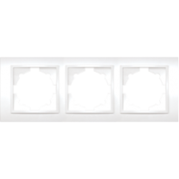 Рамка "ZERA" белая 3-х гориз EGP